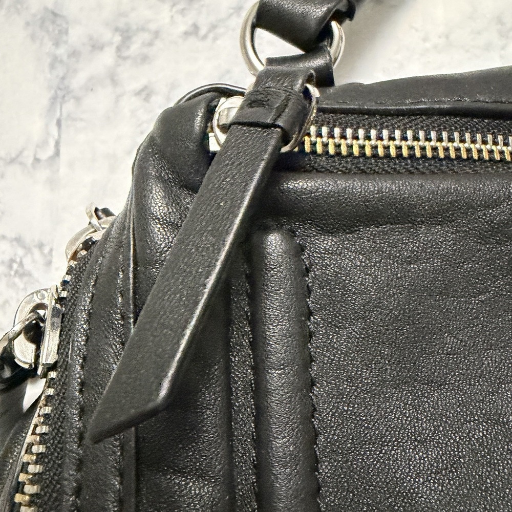 Vince Camuto The Patch Purse Black Leather Bag Handbag - Picture 3 of 10